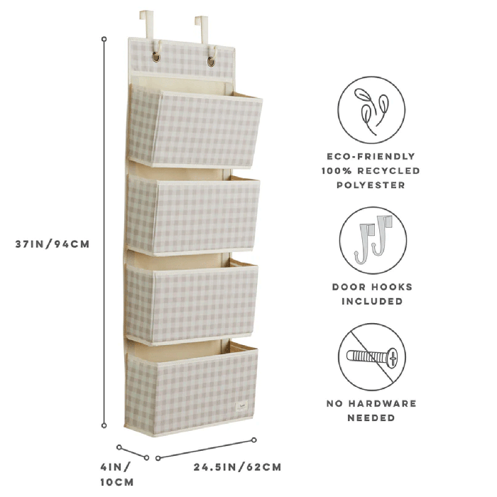 Recycled Fabric Over the Door Organizer- LS6