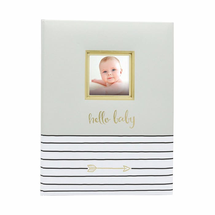 Pearhead - Hello Baby Book - Gray