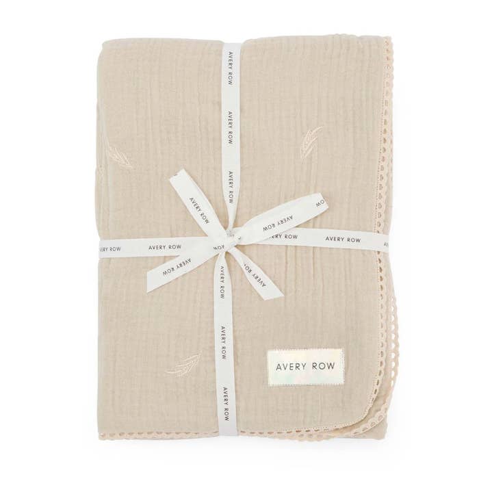 Embroidered Muslin Blanket