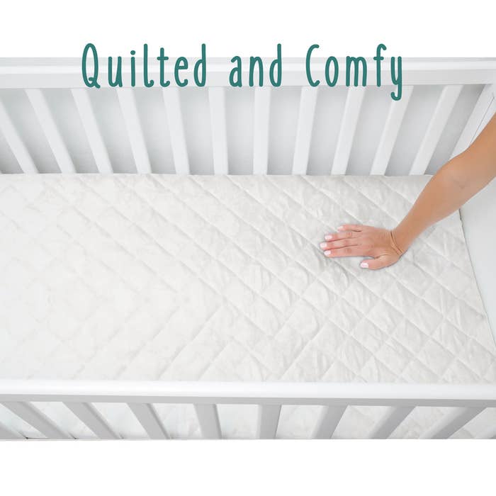 Bamboo Quilted & Fitted Crib Mattress Protector Lifestyle 3
