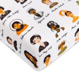 Muslin Crib Sheet - Women In History