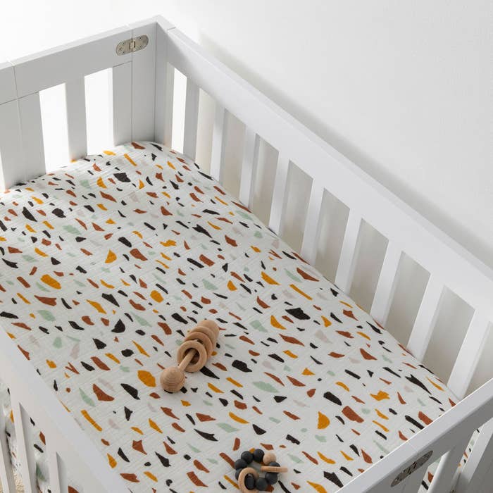 Muslin Mini Crib Sheet Terrazzo 6