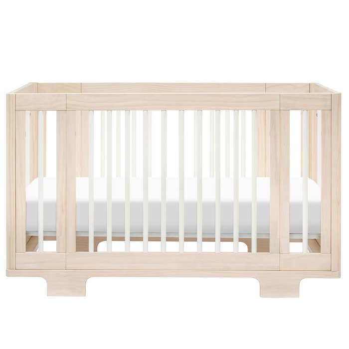 Yuzu 8-in-1 Crib with All-Stages Conversion Kits - Washed Natural with White Lifestyle 4