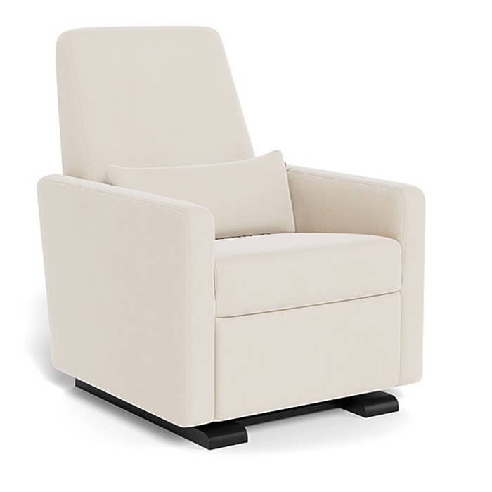 Grano Glider Recliner - European Fabric w/ Espresso Base 