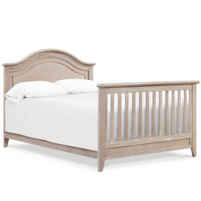 Beckett Curved Top 4-in-1 Crib (Rustic)- Sandbar- Full-Size Bed