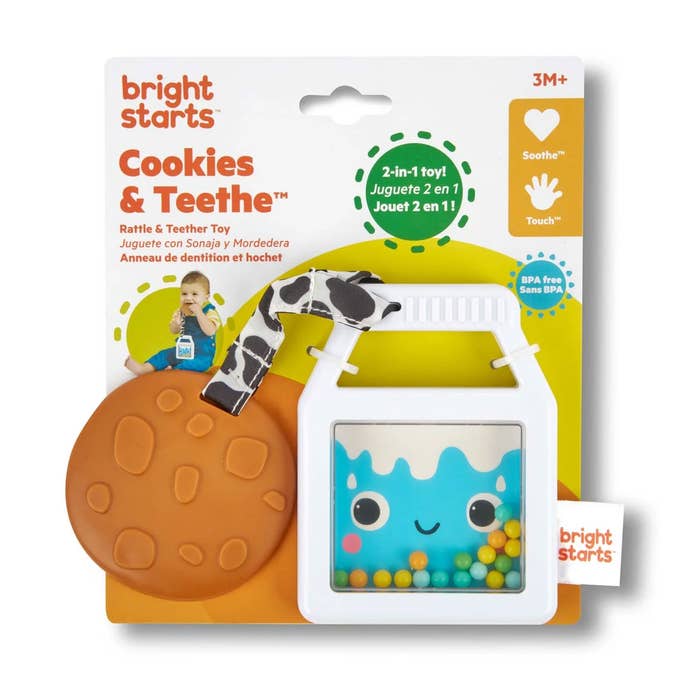 Bright Starts - Cookies & Teethe 2-in-1 Rattle + Teether Toy-Lifestyle7