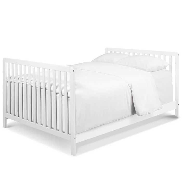 Colby 4-in-1 Convertible Crib w/ Trundle - White - Full Size Bed