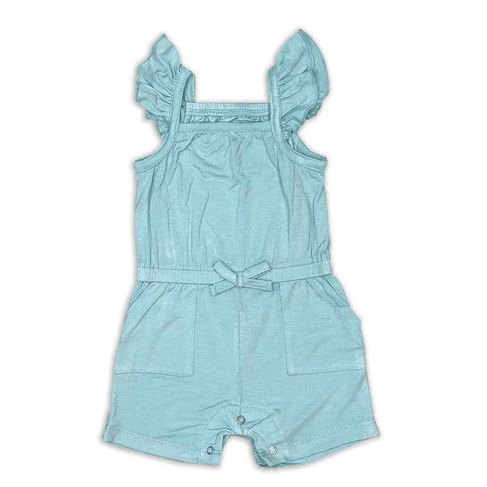Bamboo Sleeveless Ruffle Romper - Cotton Candy 