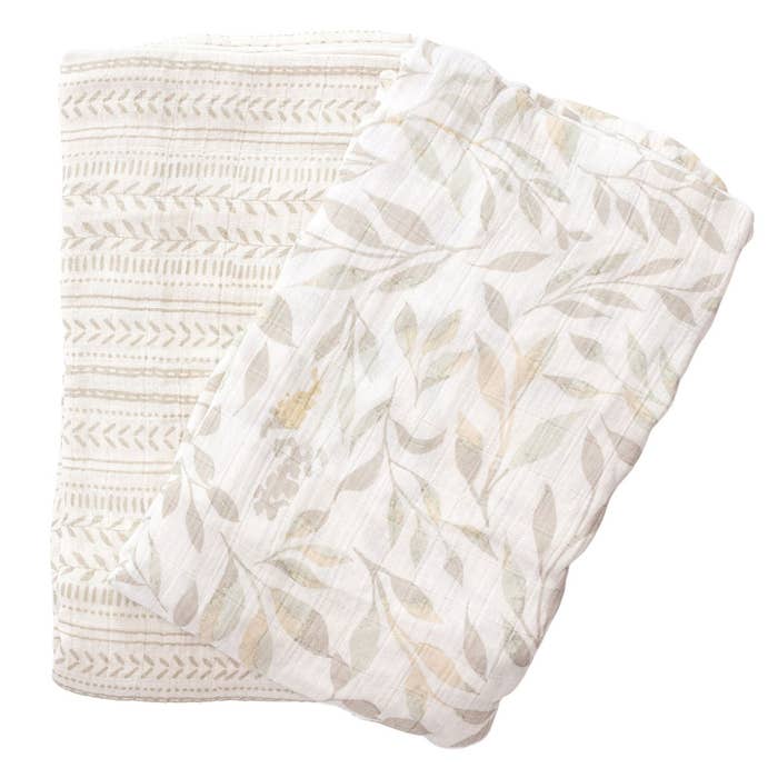 Swaddle Set (2 Pc) Green White