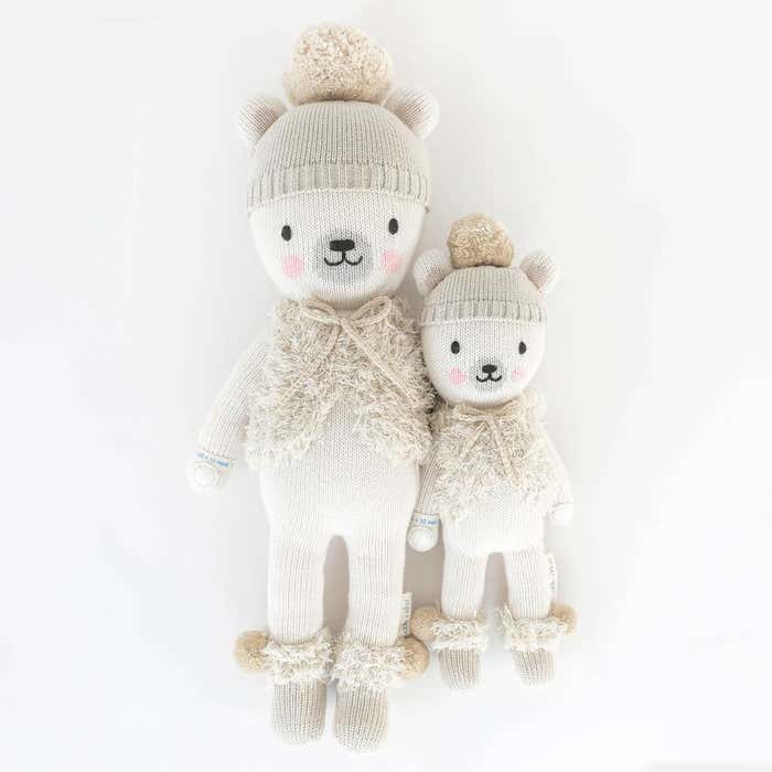 Cuddle + Kind - Polar Bear Big Knit Doll - Stella 5