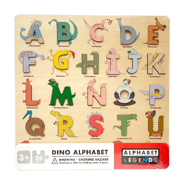 Dino Wooden Alphabet Puzzle-LS 3