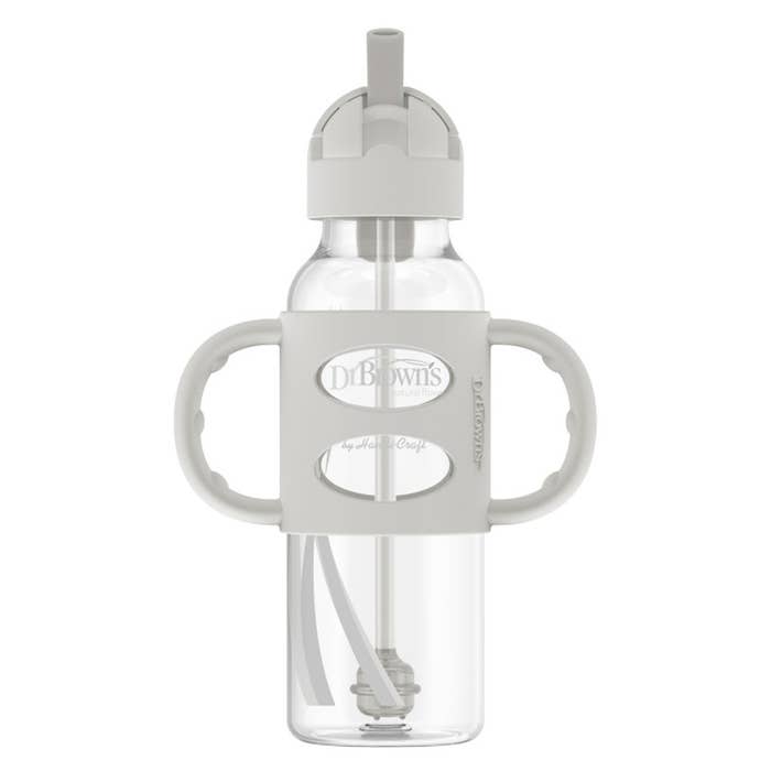 Dr. Brown's - Narrow Sippy Straw Bottle with Handles -8 oz