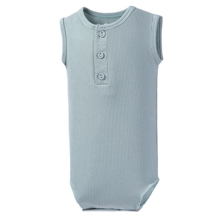 Earth Baby Outfitters - Bamboo Ribbed Tank Top Romper - LS - 1