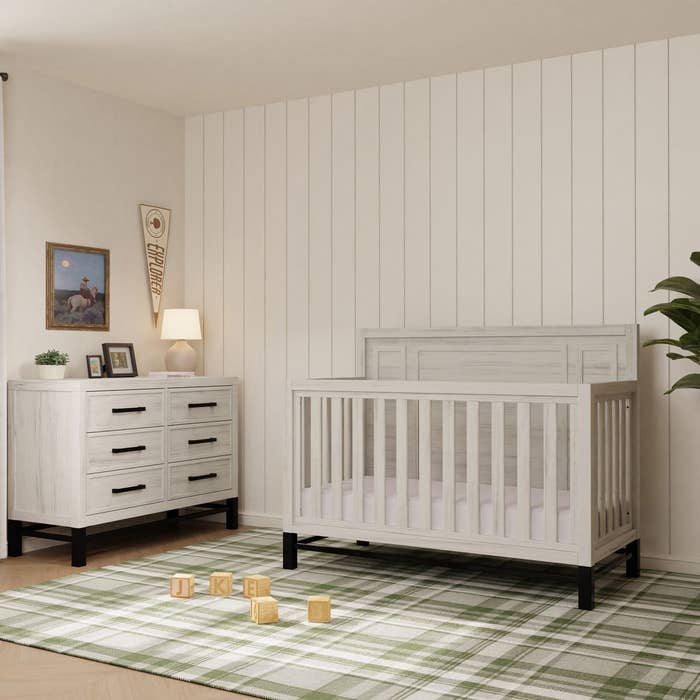 Newbern 4-in-1 Crib White Driftwood Lifestyle 9