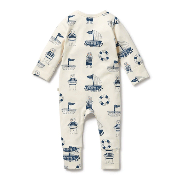 Organic Zipsuit w/ Feet-LS 9
