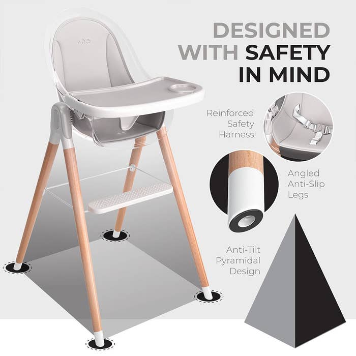 6-in-1 Deluxe High Chair - Grey 3