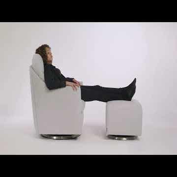 Nessa Glider - Fabric w/ Espresso Base