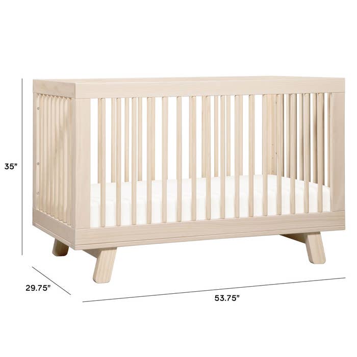 Hudson 3-in-1 Convertible Crib-Washed Nat (NX) -Dimensions