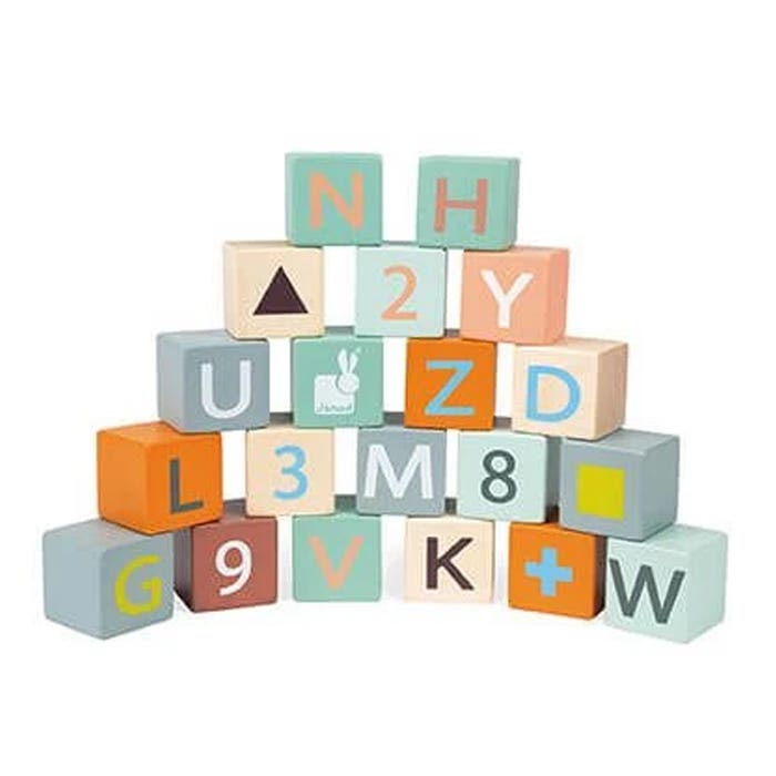 Janod - Push Along Cart w/ ABC Blocks - 2
