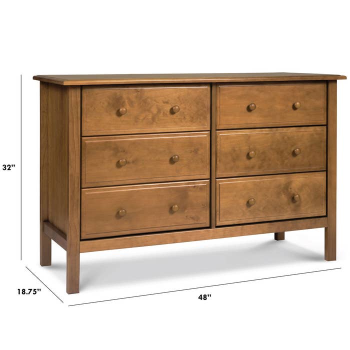 Jayden Double Dresser - Chestnut (CT)- Dimensions 