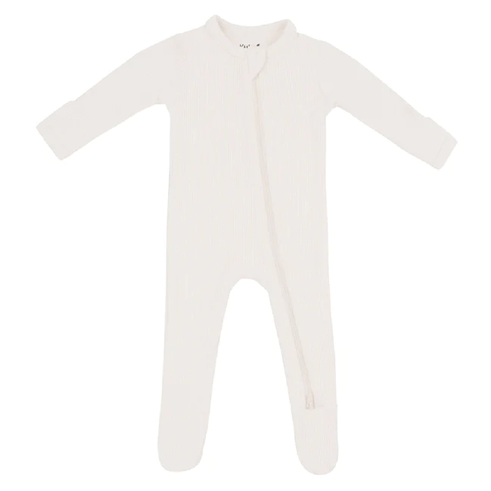 Kyte baby - Ribbed Zippered Footie Oat