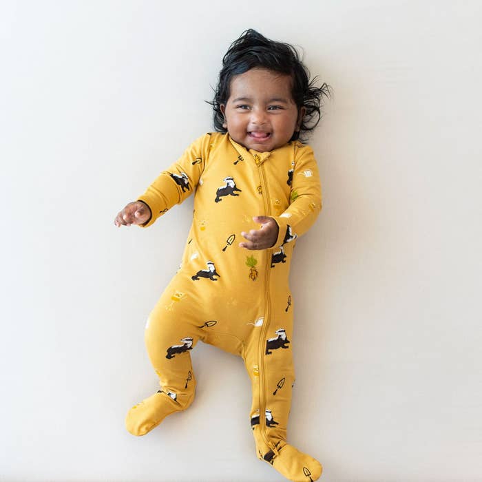 Houses of Hogwarts Zippered Footie Hufflepuff Lifestyle 3
