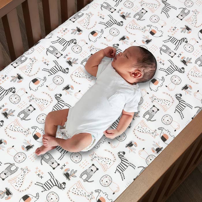 Lambs & Ivy - Patchwork Jungle Crib Sheet2