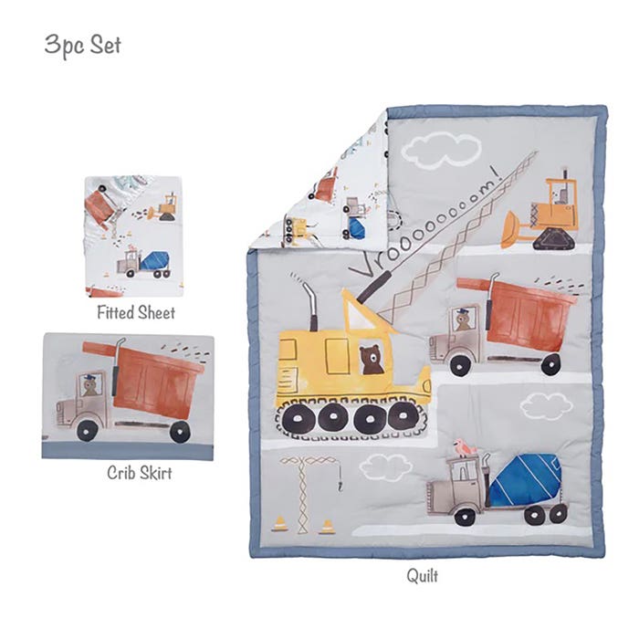 Bedtime Originals - Construction Zone 3 Pc Crib Set