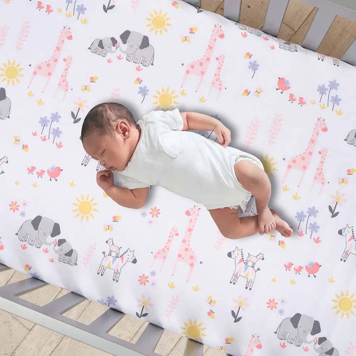 Lambs & Ivy - Jazzy Jungle Crib Sheet -2