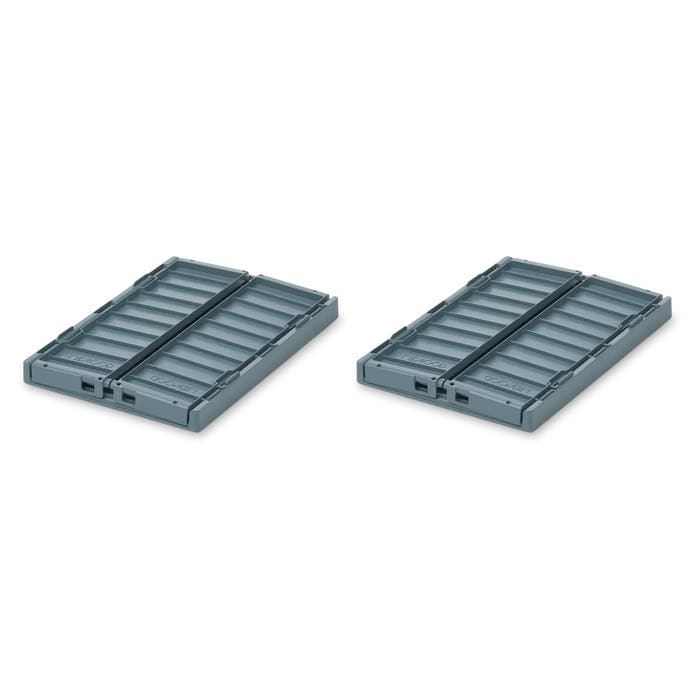 Liewood - Weston Small Storage Box (2 Pk) - Whale Blue -2