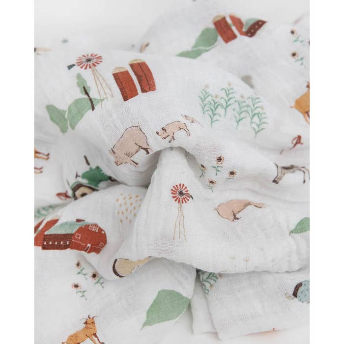 Little Unicorn - Cotton Muslin Swaddle-Lifestyle