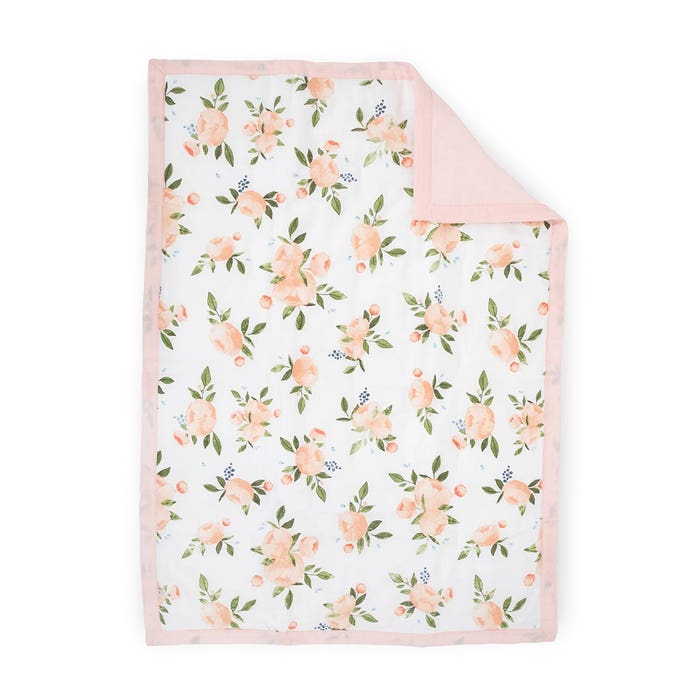 Little Unicorn - Cotton Muslin Toddler Bedding Set - Watercolour Rose Garden -5