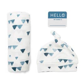 Hello World Blanket &amp; Knotted Hat