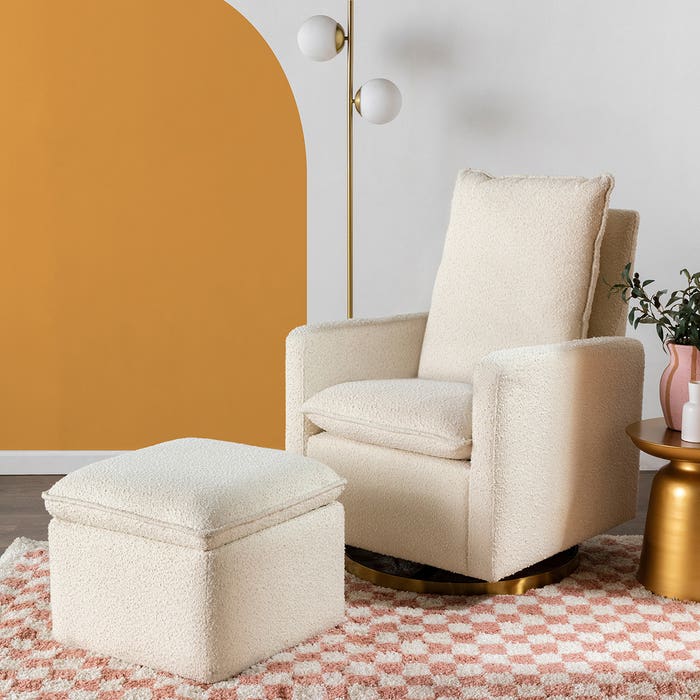 Cali Boucle Pillowback Glider - Lifestyle