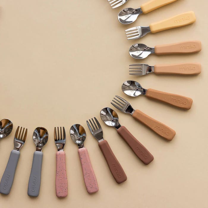 Minika - Fork & Spoon Set - Almond -2