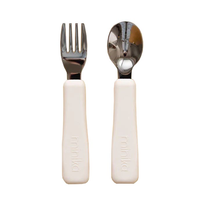 Minika - Fork & Spoon Set - Shell