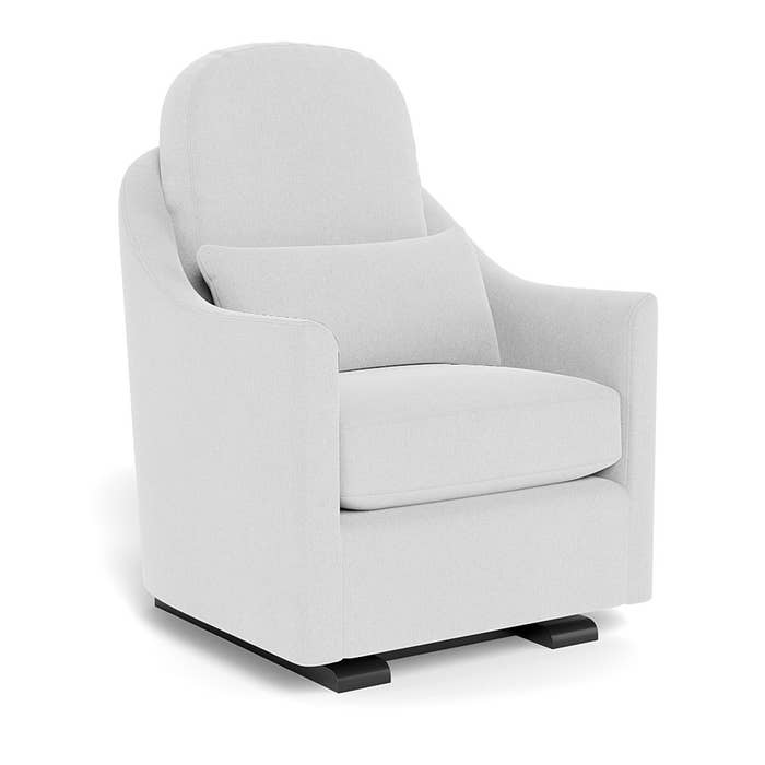 Nessa Glider - Fabric w/ Espresso Base Fog Grey