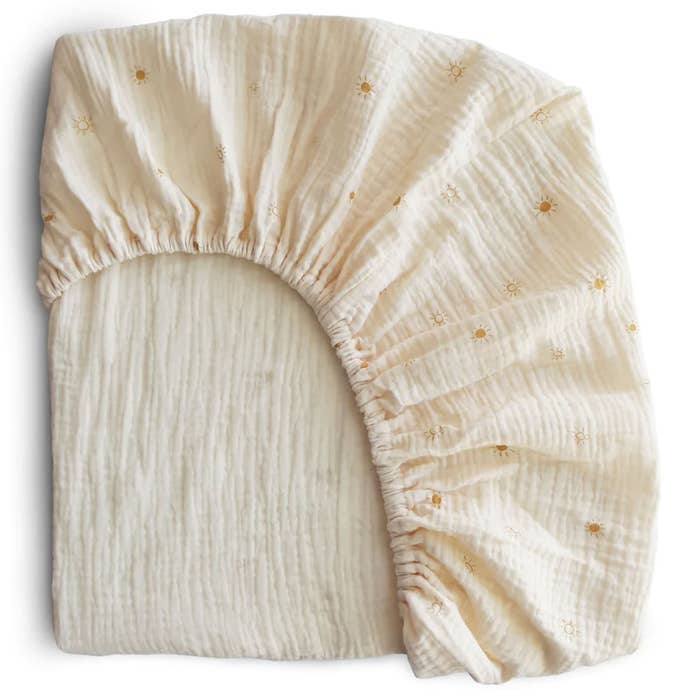 Mushie - Muslin Crib Sheet-4