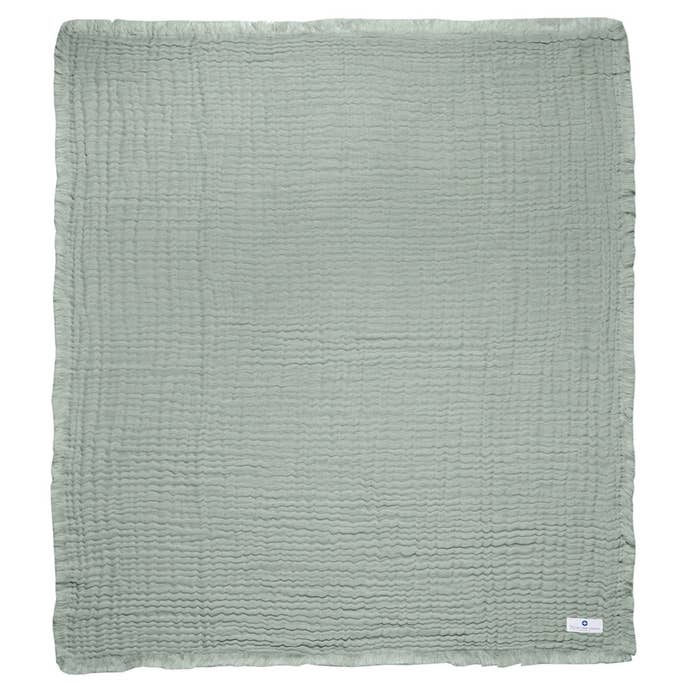 Nordiac East Company - Muslin Blanket with Fringe Mint LS 1