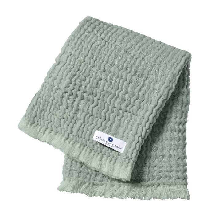 Nordiac East Company - Muslin Blanket with Fringe Mint 