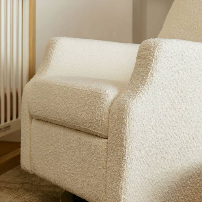 Crewe Recliner and Swivel Glider Ivory Boucle Lifestyle 9