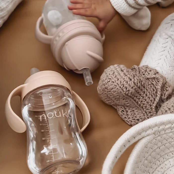 Nouka - Non-Spill Silicone Weighted Straw Bottle - LS - 9