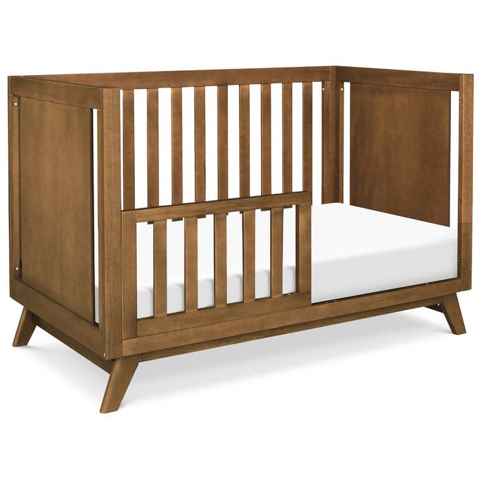 Otto 3-in-1 Convertible Crib - Walnut (L)- Toddler Bed Image 1