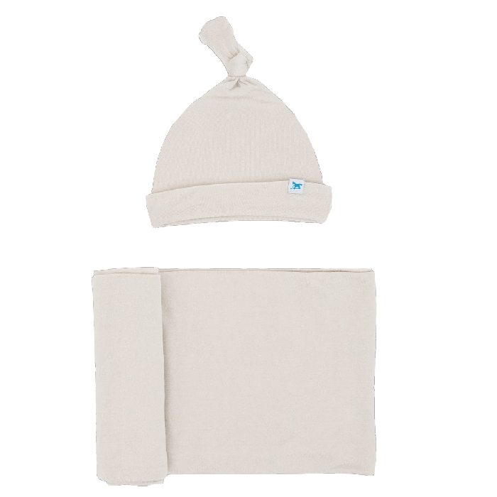 Stretch Knit Hat & Swaddle Set-LS 4