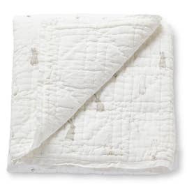 Bunny Hop Quilted Nursery Blanket