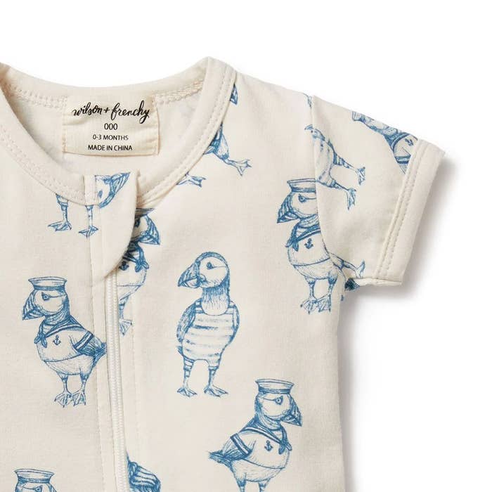 Organic Boyleg Zipsuit - Petit Puffin 3