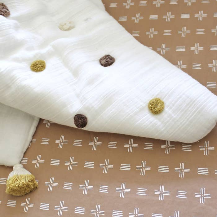 Crane Baby - Pom Pom Quilted Baby Blanket Kendi LS 3