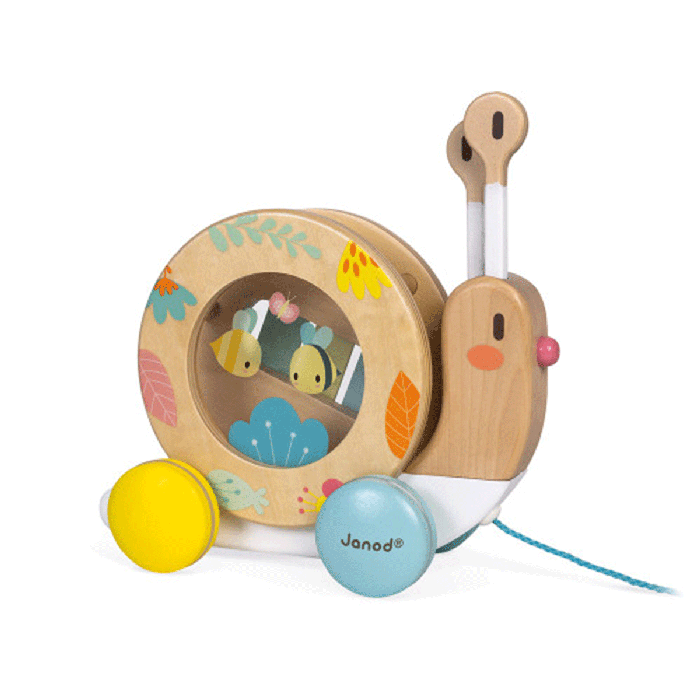 Janod - Pull Along Snail  -3