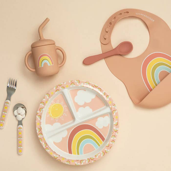 Silicone Sippy Cup - Rainbow & Sunshine 3