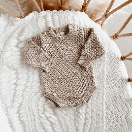 Lamb Long Sleeve Knit Romper